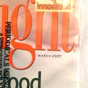 COOKING LIGHT MAGAZINE,MARCH 2007 NEW IN PLASTIC